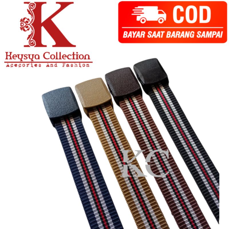 ikat pinggang pria Canvas nylon/ ment belt nylon canvas anti metal detektor