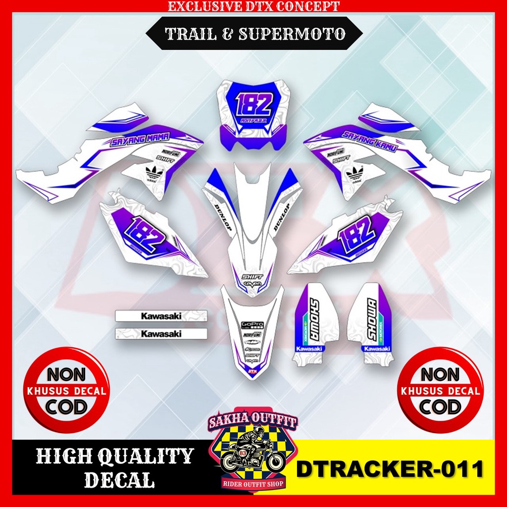 decal dtracker decal dtracker 150 decal dtracker 150 full body decal dtracker Supermoto decal klx dt