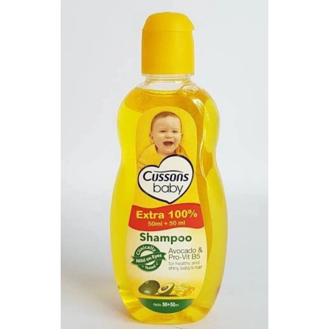 Cussons Baby Shampoo  50ml+50ml / Shampoo Bayi Cusson - Avocado - Kuning