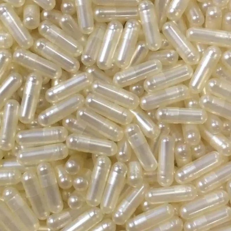 Cangkang Kapsul Kosong 0 Metalik Putih Isi 1000 Pcs