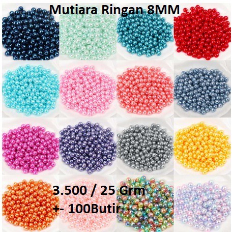 Mutiara Ringan ABS Uk 8mm Harga/25GR