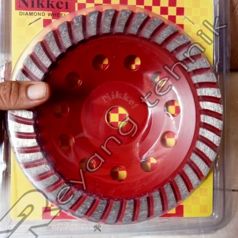 Mata Gerinda 7 inch Poles Amplas Batu Beton Nikkei Diamond Wheel