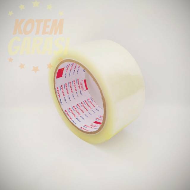 KOTEM GARASI Lakban Bening 48 mm x 90 yard / Lakban Bening 2 Inch x 90 yard Murah KYOTO TAPE