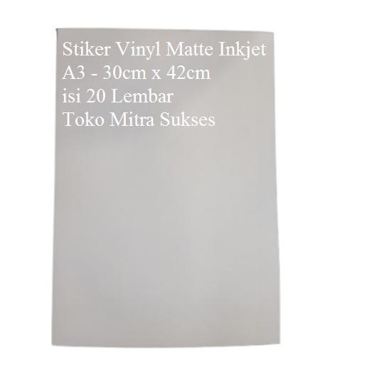 

[O02QN]⭐ Stiker Vinyl Matte Inkjet A3 !