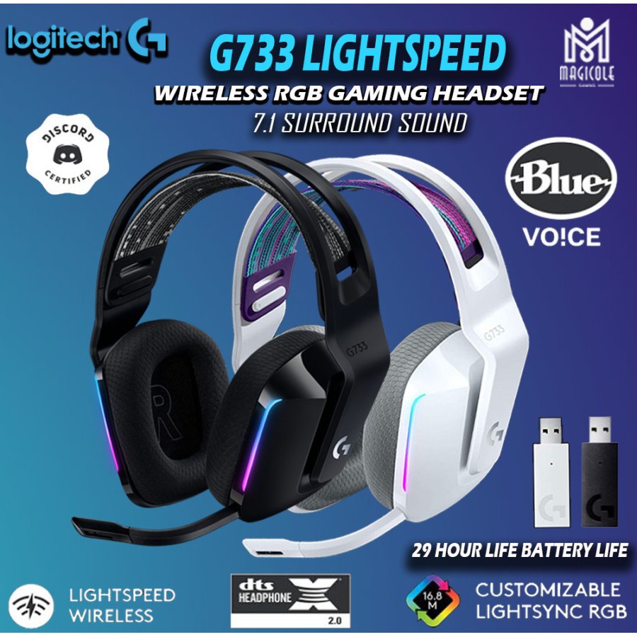 Logitech G733 Lightspeed - Wireless Gaming Headset