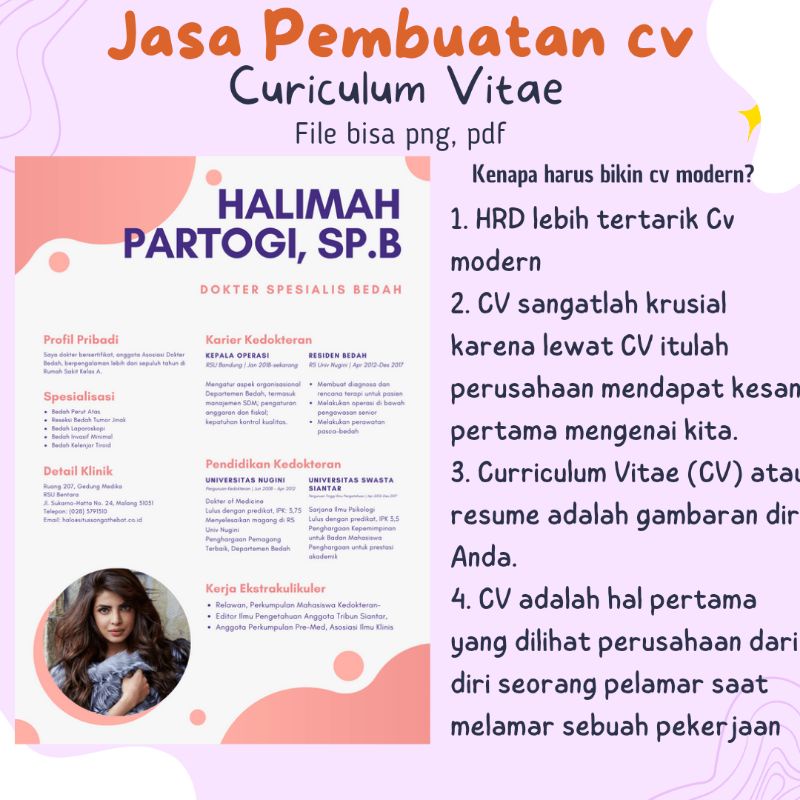 

jasa pembuatan cv / curiculum Vitae/ cv melamar kerja