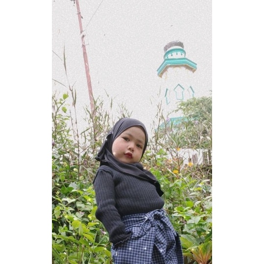 Pashmina Instan Anak 1-5 Tahun Jersy Adem Strech Jilbab Pasmina Instan Anak