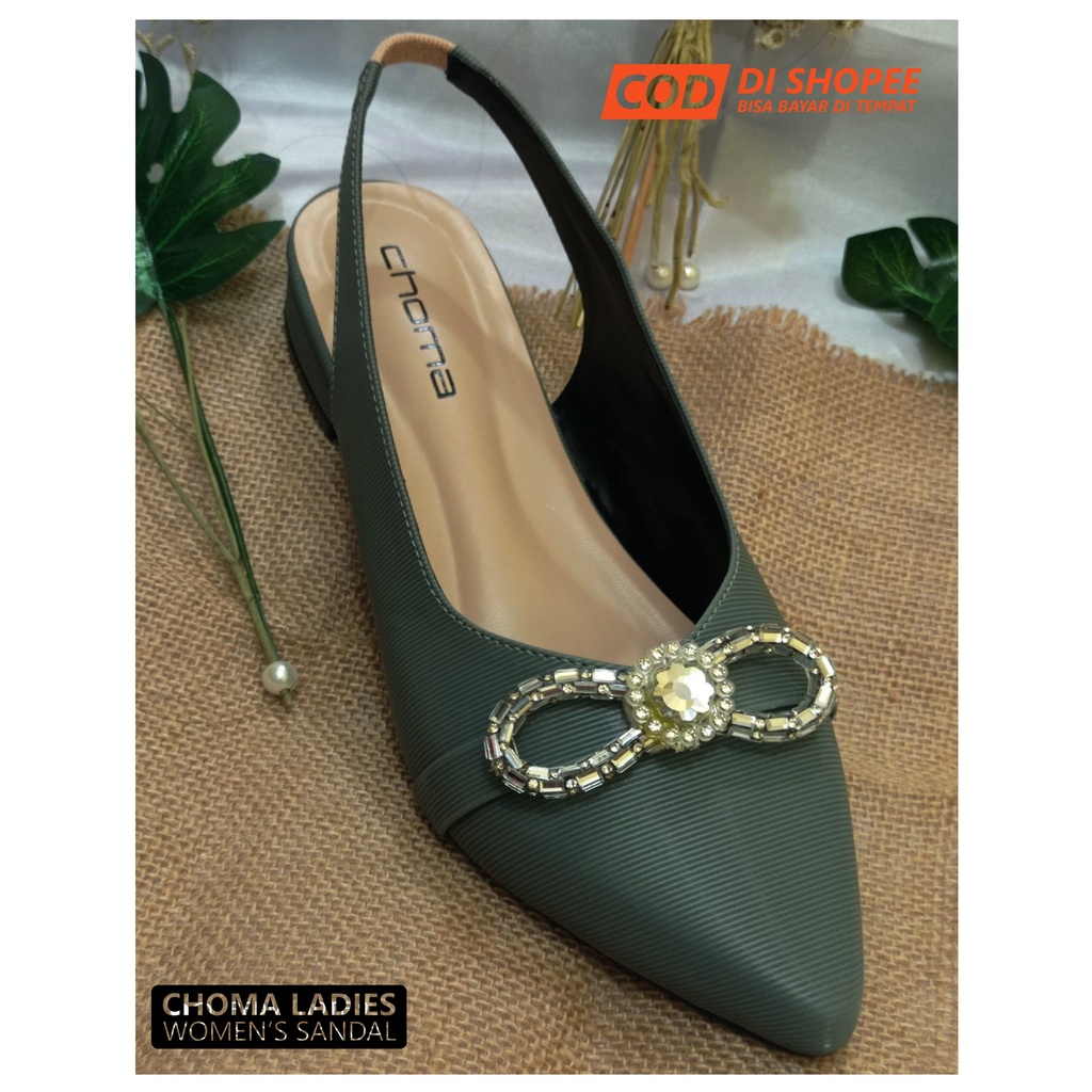 Choma Ririn Sandal Wanita Terbaru Design Elegant Dengan Pilihan Beberapa Warna dan Ukuran Baik Buat Harian dan Pesta Serta Acara Formal Sekalipun