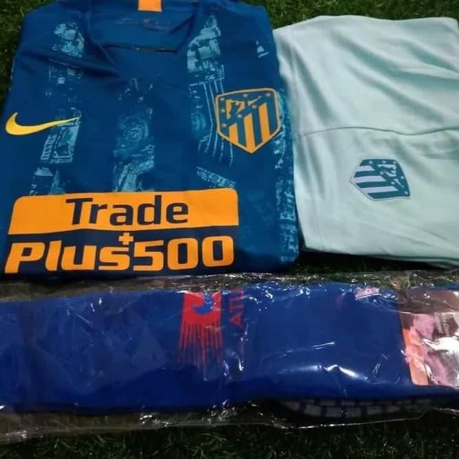 Jersey Baju Bola Fullset Atletico Madrid Away 2018/19
