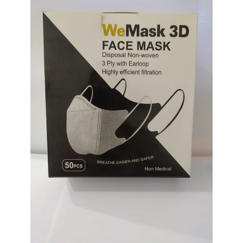 MASKER DUCKBIL 3ply Hitam &amp; putih eceran