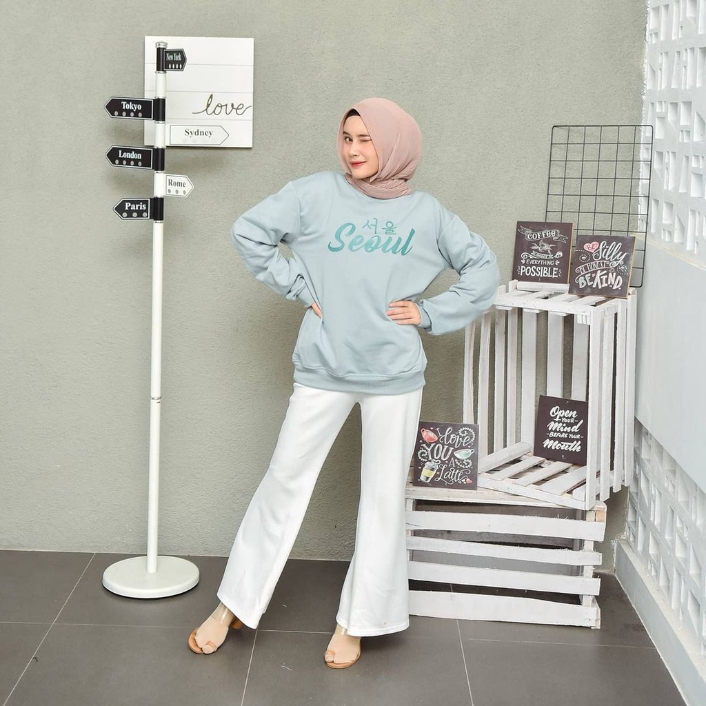 SEOUL SWEATER WANITA - ATASAN KOREA KEKINIAN - ATASAN KEKINIAN PREMIUM