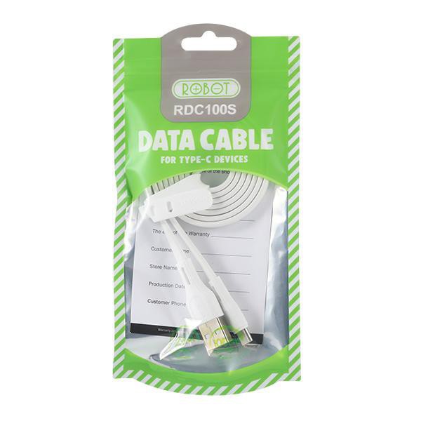 Kabel Data USB Charger Robot TYPE - C RDC100S RDC 100 S RDC100 2.4A White XIAOMI OPPO VIVO HUAWEI