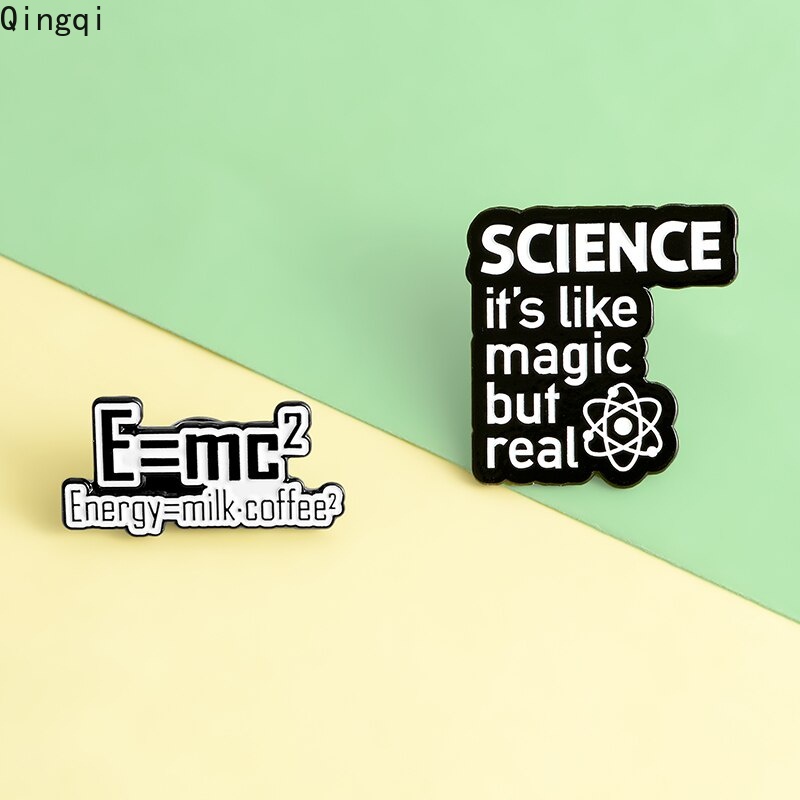 Bros Pin Enamel Desain Kutipan Science Is Magic But Real Energi Untuk Hadiah