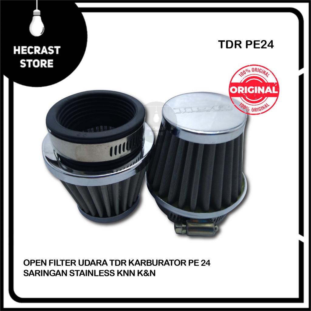PE24 Open Filter Udara TDR Karburator PE 24 Saringan Stainless KNN K&N