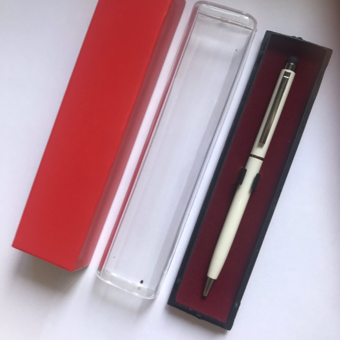 

Pulpen Besi / Pulpen Promosi Ici Stylus Putih + Kotak