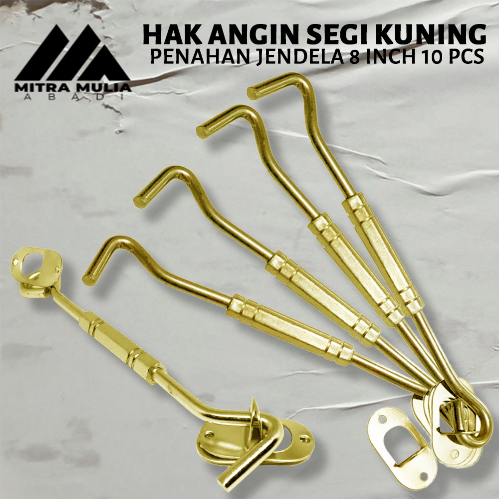 Hak Angin Kuning  Emas 10 PCS Lamskar Stainless Cantolan Pengait Jendela