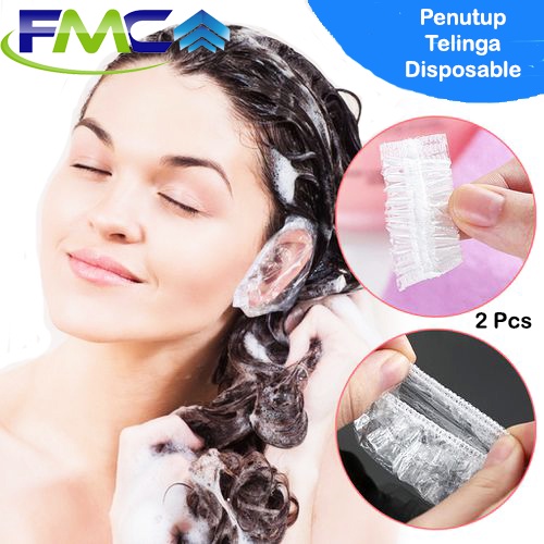 Shower Cap Penutup Kuping Telinga Plastik Anti Air Disposable Plastic Showercap Hotel Spa Salon Bleaching Mandi dan lain lain Murah Praktis Sekali Pakai
