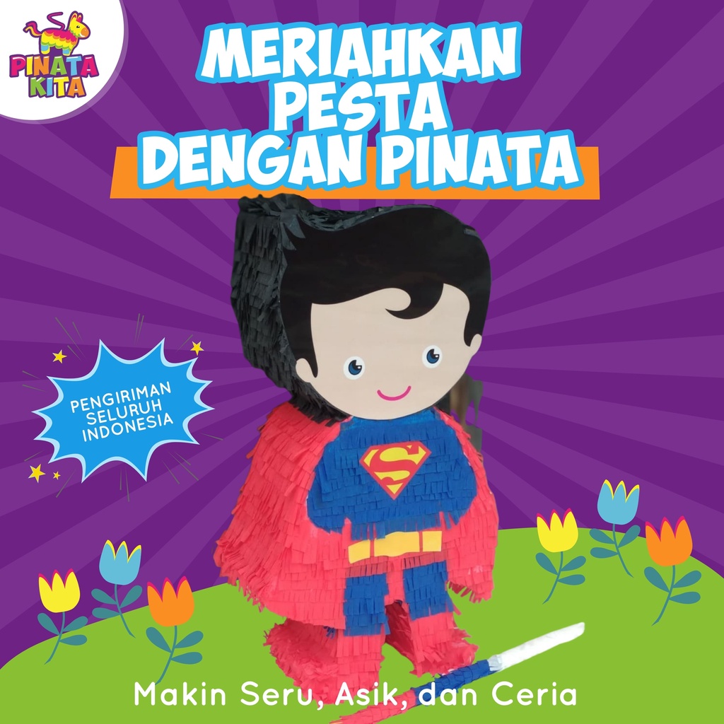 pinata superman / pinata supermen / pinata superman marvel / pinata custom / pinata tarik / pinata p