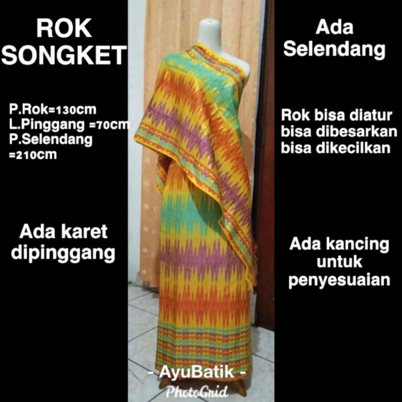 ROK SONGKET SELENDANG/ROK SONGKET TERLARIS/ROK SERAGAMAN