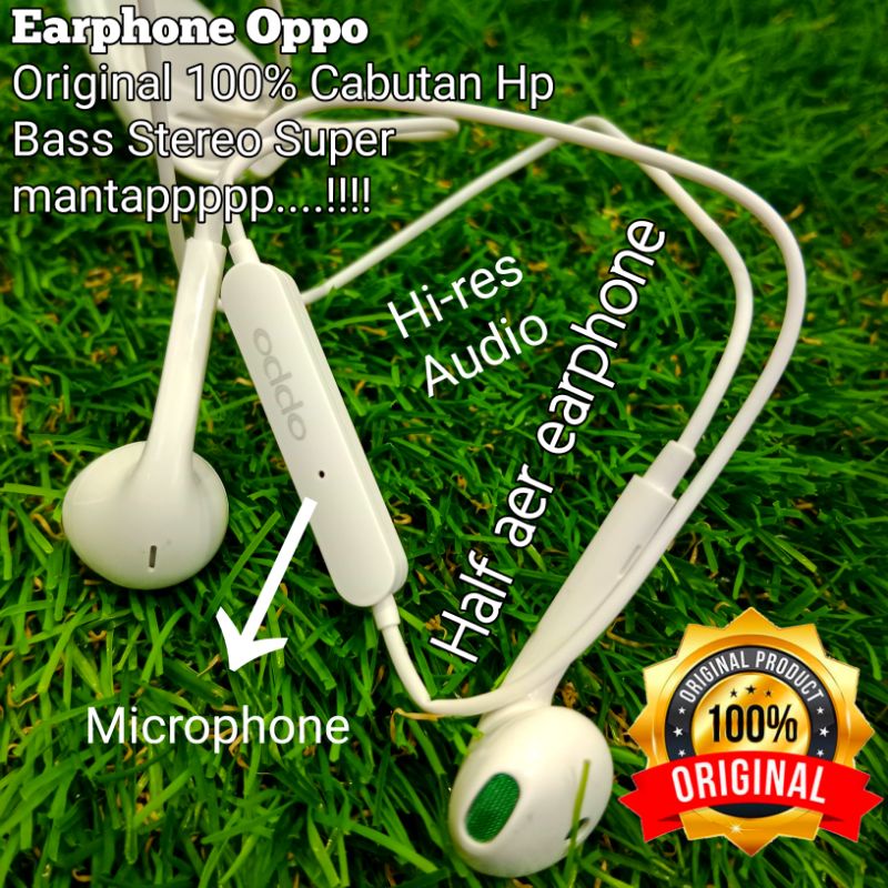 HEADSET/EARPHONE OPPO ORIGINAL PREMIUM QUALITY EARPHONE OPPO A54 A16 A52 A92 A53 RENO 4 RENO 5 Stere