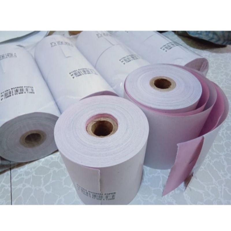 

lkjj Kertas Kasir NCR 2Ply 75x65 Paket 10 Pcs