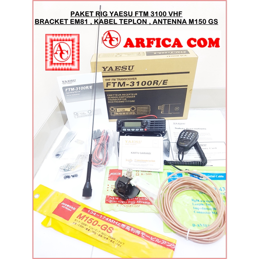 RADIO RIG YAESU FTM 3100 R/E FTM3100R FTM 3100 SET ANTENA M150 GS