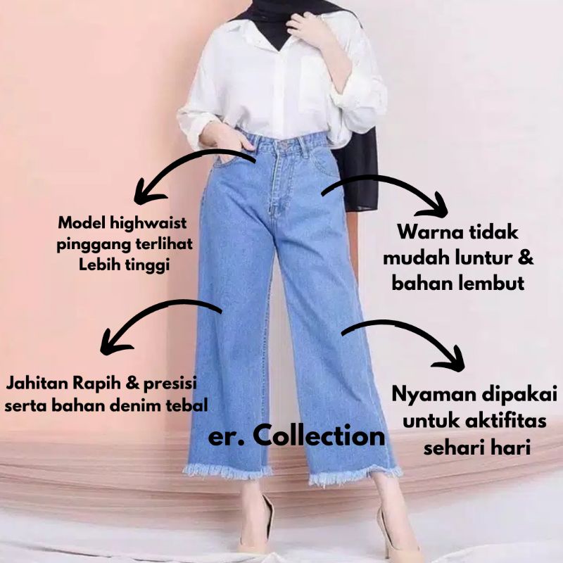 HARGA PROMO!! CELANA KULOT JEANS WANITA JEANS PANJANG WANITA