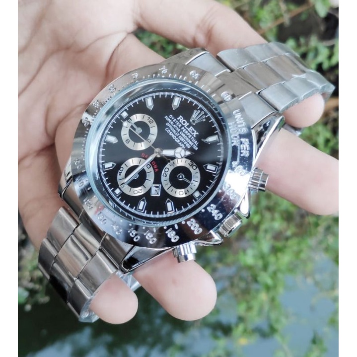 TREEENDIIING..!!!! Jam Tangan Stainless_Daytona_Jam Tangan Pria Analog Mewah Stainless Steel