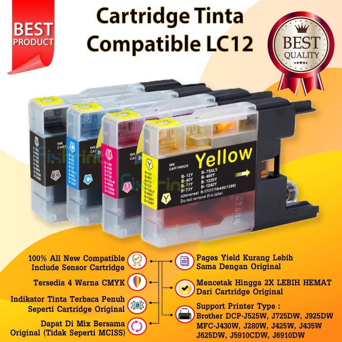 Cartridge Compatible LC12 LC40 LC71 LC73 LC75 LC400 LC1220 LC1240 CMYK