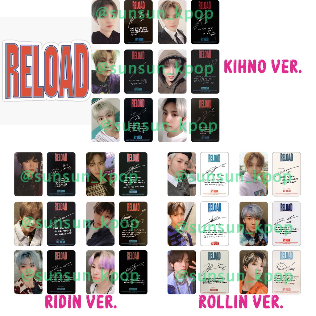 photocard nct Dream Reload unofficial