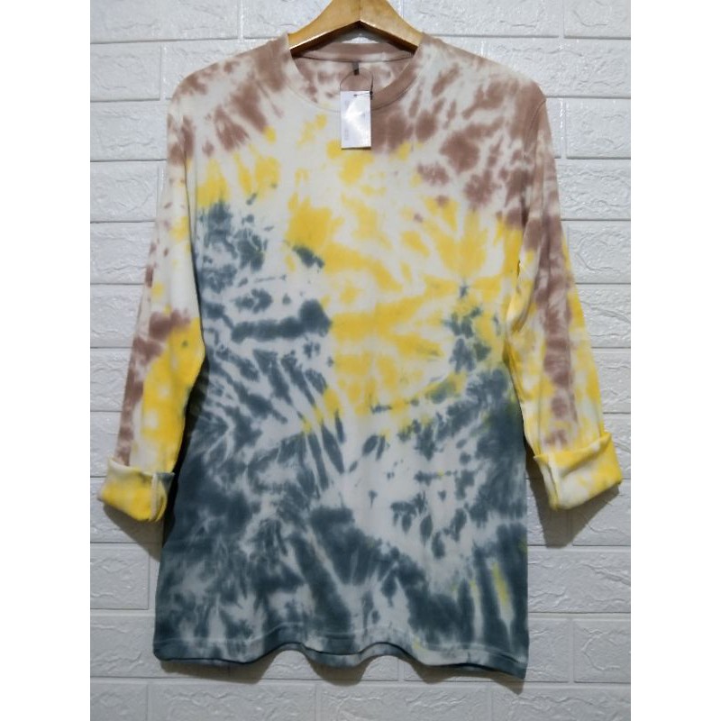 KAOS TIE DYE LENGAN PANJANG TERMURAH/KAOS TIE DYE PRIA WANITA/BAHAN KATUN RIB HALUS