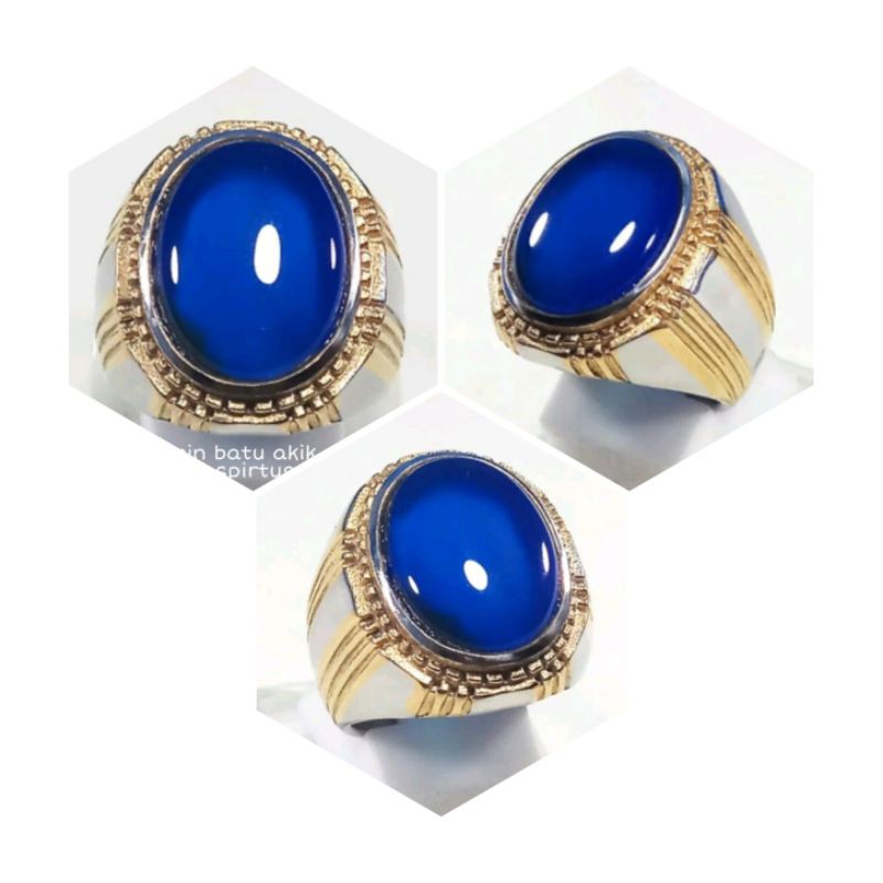 CINCIN BATU AKIK BIRU SPIRTUS