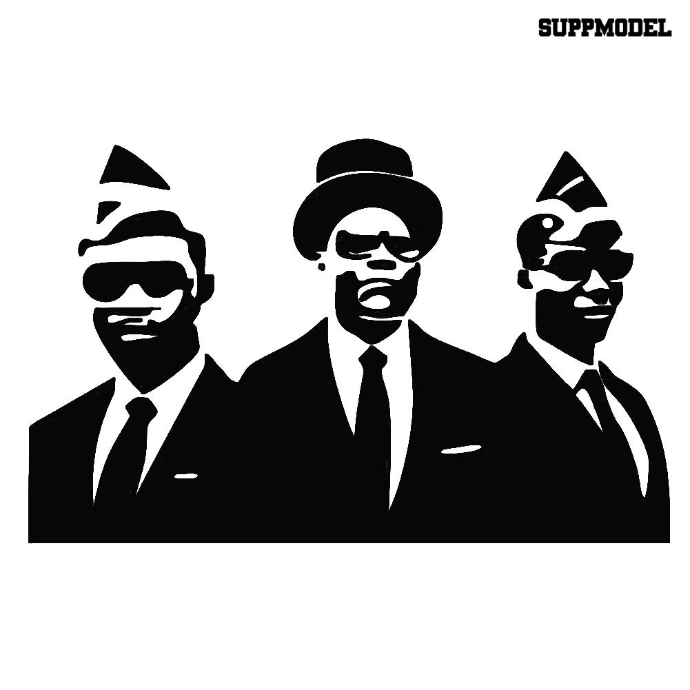 Sticker Decal Dekorasi Jendela Mobil Motif Gambar Pria Afrika Warna Hitam