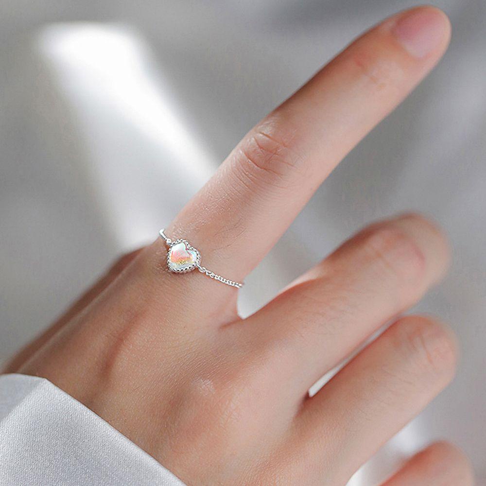 Mxbeauty Wanita Cincin Aurora Minimalis Pesta Pernikahan Perhiasan Hadiah Gadis Adjustable Rantai Rings