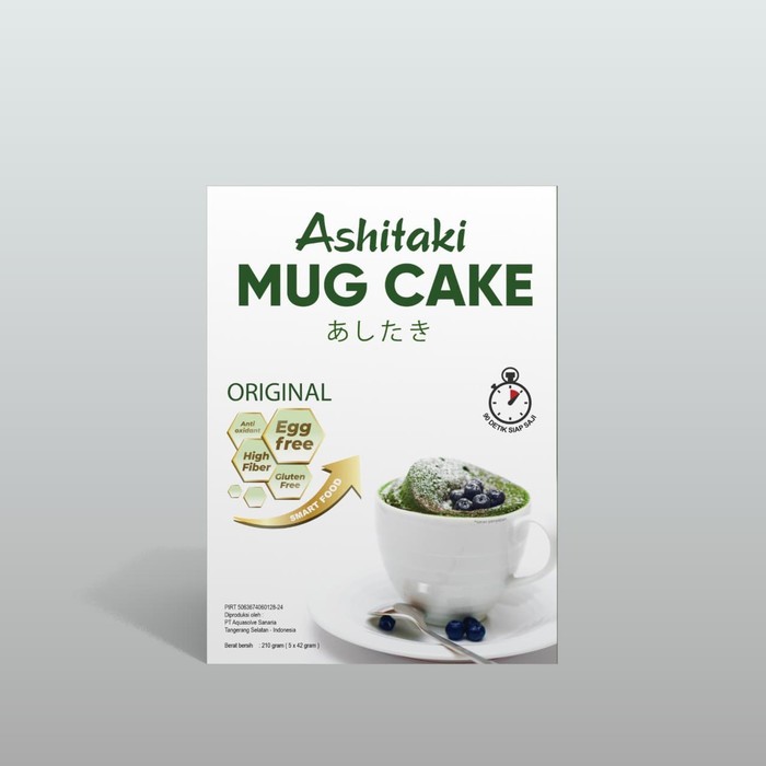 

Ashitaki Mugcake Original cake premix dengan Ashitaba
