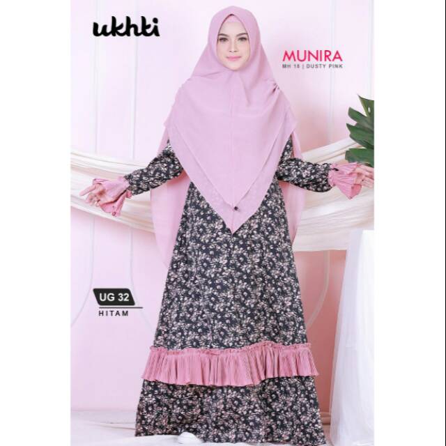 GAMIS SYARI PEREMPUAN / UKHTI UG32 ORI / WARNA HITAM