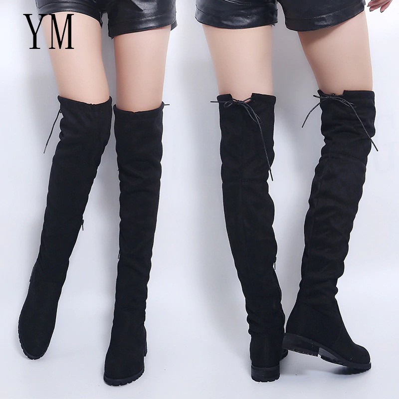 sepatu boots 3 Colour Thigh High Boots 