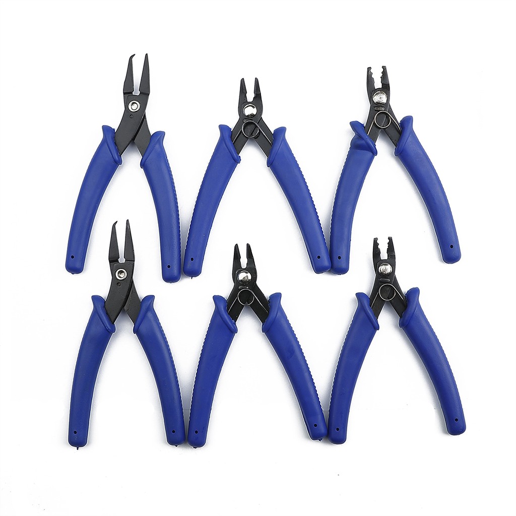 1pc / Set Tang Bahan Stainless Steel Warna Biru Ukuran 13-14cm Untuk Membuat Perhiasan