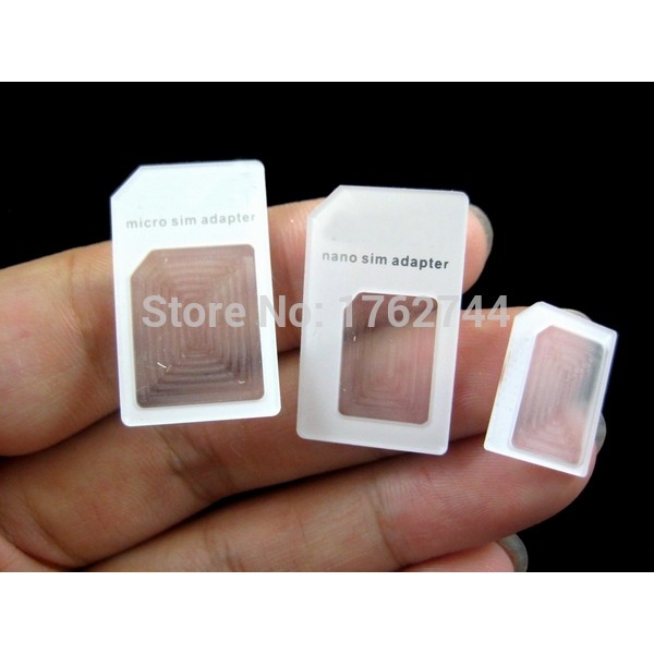 4 in1 noosy Dual Sim Card Adapter For iPhone 6 5 Samsung Nano SIM card adapter to Micro