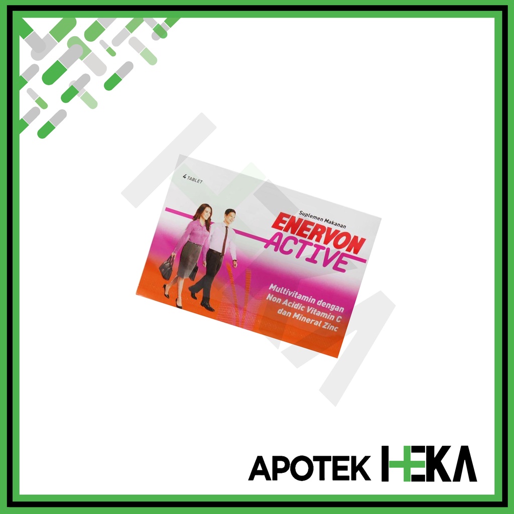 Enervon Active / Aktif Strip isi 4 Tablet - Suplemen Vitamin C (SEMARANG)