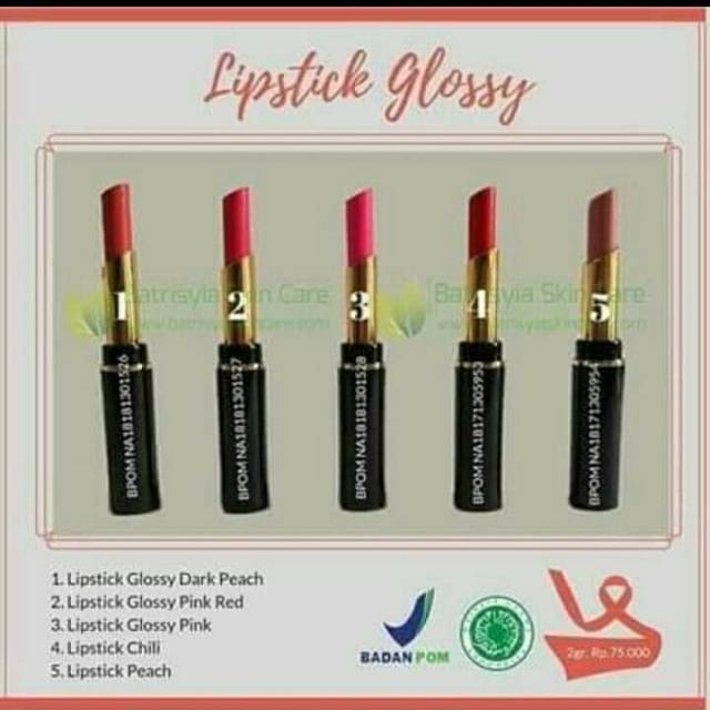Lipstik Glossy Batrisyia
