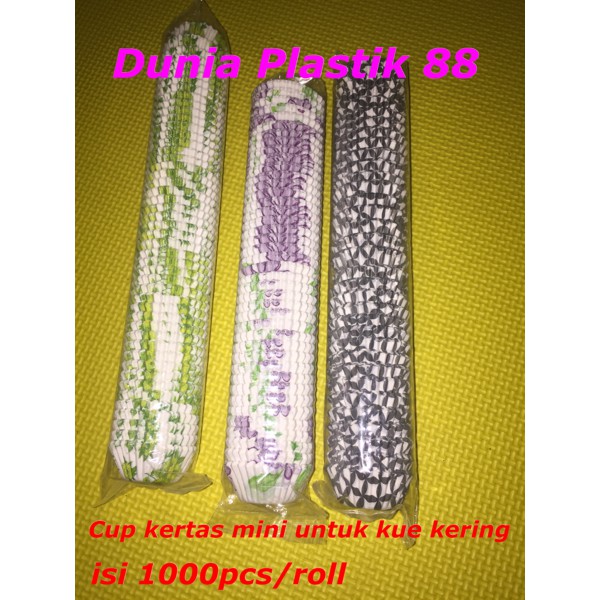 pcs paper cup kertas mini kecil MOTIF u kue kering nastar coklat DP
