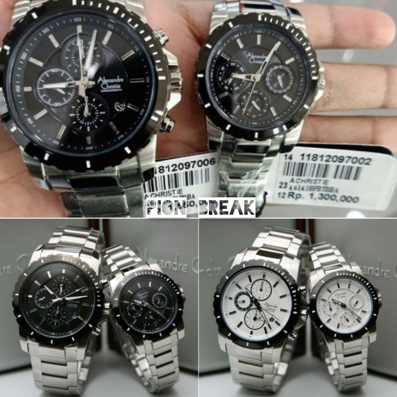 Jam Tangan Alexandre Christie Couple AC 6141 Silver / AC6141 couple Ori