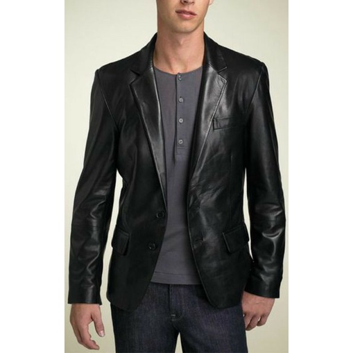 Jas kulit pria semi original Jaket atau jas kulit pria murah formal