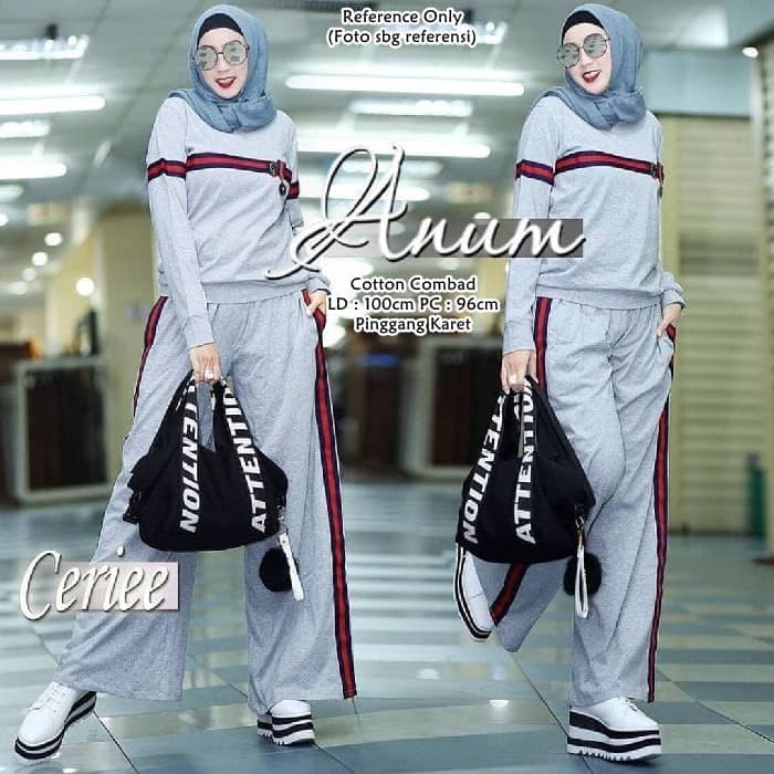 Setelan blus dan celana panjang wanita muslimah Anum Set
