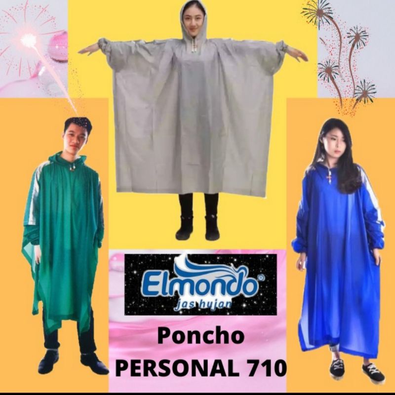 Jas Hujan Ponco Poncho Lengan Tangan Motor Murah ELMONDO 710 PERSONAL EPC