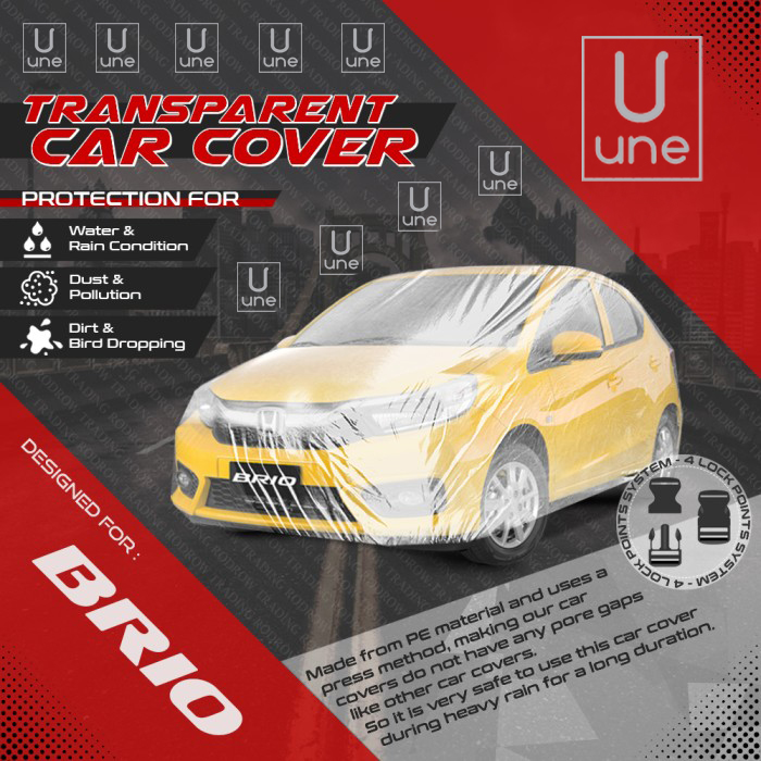 Cover Mobil Brio Plastik Transparan PE Waterproof