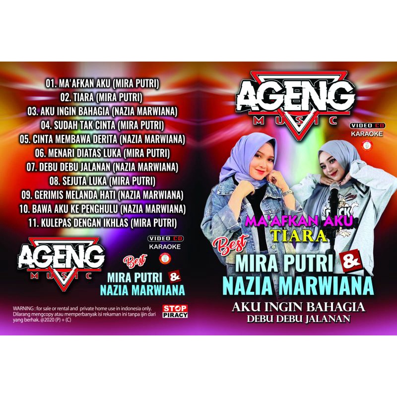 KASET VCD DVD KARAOKE AGENG MUSIC MIRA PUTRI NAZIA MARWIA / DAFABISNIS