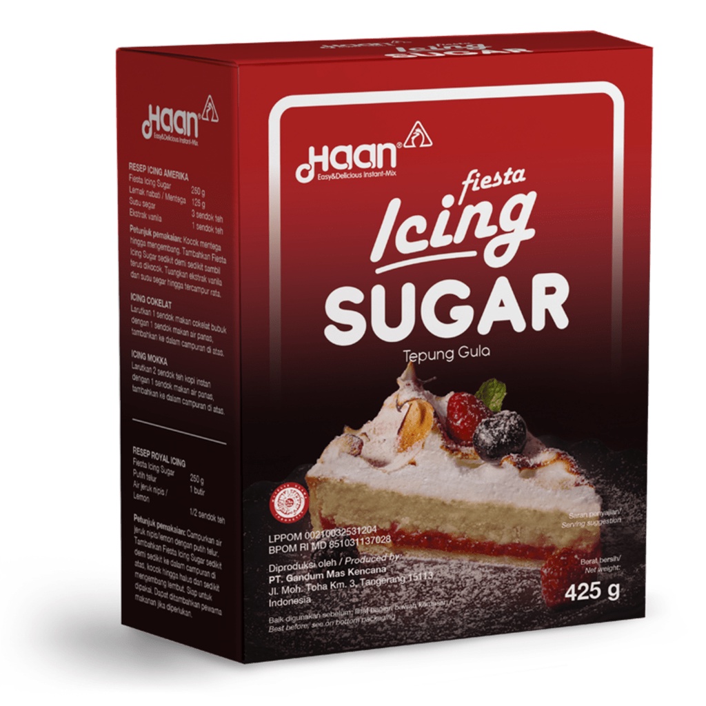 

HAAN ICING SUGAR FIESTA 425gram - Bubuk Gula Halus Serba Guna