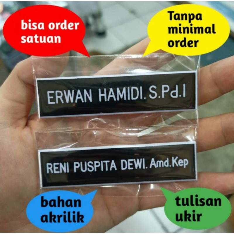 

Nama dada name tage | bahan akrilik